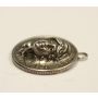 1912 Barber Dime Pop-Up Repousse silver coin pendant 