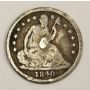 1840o No drapery Half Dime silver coin 