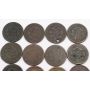 1818 to 1854 USA Large Cents 14-coins 