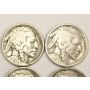 1917  1918  1919s  1920s Buffalo Nickels 4-coins 