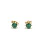 14 Karat Yellow Gold 0.60 Emerald Stud Earrings 