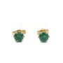 14 Karat Yellow Gold 0.60 Emerald Stud Earrings 
