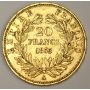 1855 A France 20 Franc Gold coin VF35