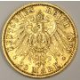 1890 A Germany 20 Mark Gold coin EF45