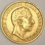 1909 A Germany Prussia 20 Mark Gold coin AU55