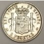 1882 (82) Spain 2 Pesetas silver coin a/EF