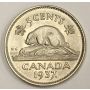 1937 Canada 5 Cents Choice Gem Specimen from original Matte set 