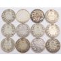 12x Canada George V 50 Cents 3x1916 4x1918 4x1919 1x1920 12-coins 