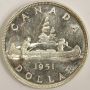 1951 Canada silver $1.00 dollar Choice UNC MS63+