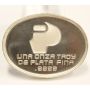 Rare 1987 Mexico 1 Troy Oz .999 Silver Onza Oval 