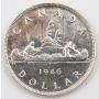 1946 Canada silver $1.00 dollar EF details 