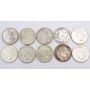 10x Morgan & Peace Silver Dollars 1879 to 1928s  10-different coins   