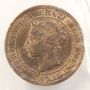 1893 Canada Large Cent ICCS AU55