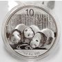 2x 2013 1 oz Chinese Silver Panda 10 Yuan .999 Silver and 24k Gold Gilded Coins