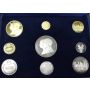 IRAN 1971 Gold and Silver 9-coin Gem Proof coin set 2500 years of Monarchy