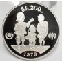 Bolivia 1979 200 Pesos silver Coin Year of the Child 