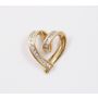 14 Karat Yellow and White Gold Diamond and Ruby Heart Shaped Pendant