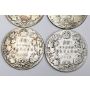 1907 1908 1909 & 1910 Canada 50 Cent silver  4-coins  G/VG