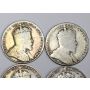 1907 1908 1909 & 1910 Canada 50 Cent silver  4-coins  G/VG