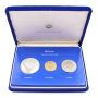 1976 Malaysia Gold & Silver 3-coin Proof set 250 25 & 1 Ringgit
