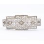Art Deco Brooch 14K wg+ Platinum 3x 0.10ct diamonds