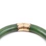 14K yellow gold mounted BC Jade hinged Bracelet 7-inch 