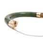 14K yellow gold mounted BC Jade hinged Bracelet 7-inch 