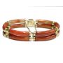 14K yg Bracelet lively orange/brown Jade