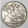1891 Great Britain silver Crown circulated details-rim bump