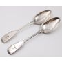2x John Stone c1847 Exeter .925 silver spoons 8.75 inches 130 grams