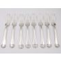 Birks Sterling Dinner Forks GEORGIAN PLAIN 7 3/4 inches  8-pieces  616 grams 