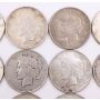 20x Peace silver dollars 16x1922 & 4x1923 circulated 20 coins