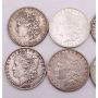 10x Morgan silver dollars 1883-1900 10-different coins 