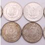10x Morgan silver dollars 1882-1902 10-different coins 