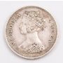 1891 Hong Kong 10 cents silver coin VF+