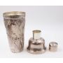 Chinese export silver Cocktail Shaker Set Bamboo Motif  8-pieces 