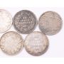 1902 02H 03 03H 04 05 06 07 08 09 & 1910 Canada 10 cents 11-coins G & VG