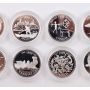 1999 Canada Millennium 12-coin 25-Cents Proof Sterling Silver Set