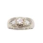 0.78ct diamonds 18k illusion style white gold ring Size-10.5