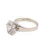 0.79ct Diamond ring classic design 18k white gold 