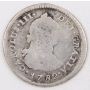 1782 Peru 1 Real silver coin Lima MI KM#75 circulated