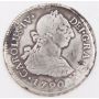 1790 Peru 2 Reales silver coin Lima IJ KM#85.2 circulated