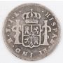 1825 Bolivia 1/2 Real silver coin PTS JL KM-90 circulated