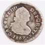 1807 Chile 1/2 Real silver coin Santiago-FJ KM-58 circulated