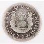 1744 Mexico 1 Real silver coin M KM-75.2 circulated