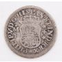 1740 Mexico 1/2 Real silver coin MF KM#65 circulated
