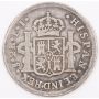 1812 Chile 2 Reales silver coin FJ Santiago KM#79 circulated