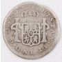 1775 Peru 1/2 Real silver coin Lima-MJ KM-74 circulated damage