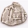 1750 Bolvia 2 Reales silver cob Potosi KM#38 6.31 grams VF