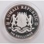 2013 African Elephant 1oz .999 Silver Somalia Coin Snake Privy